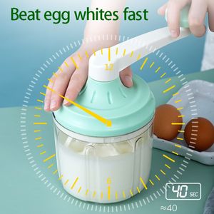 Manuell hushållsäggsblock ägg vit grädde bakverktyg små mini halvautomatisk ägg beater tårta mixer