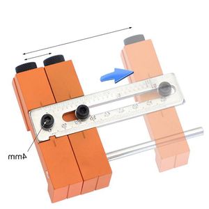 Freeshipping 1 Set Adjustable Double Pocket Hole Jig System Drill Bits Doweling Drilling Jig Punch Locator Woodworking Drill Fipqs