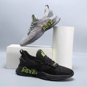 2021 spring sports, running , jogging fashion, Korean casual shoes, white and dark grey mesh men's sneakers five