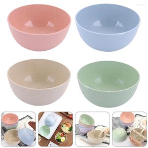 Set di stoviglie 4 pezzi Ciotola grande Insalata Mixing Plastica Grande contenitore da portata Piccoli piatti in porcellana