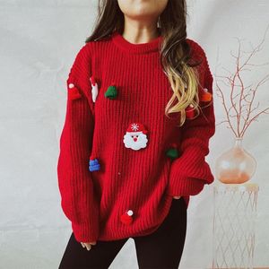 Suéteres femininos pull femme camisola de natal engraçado rena impresso suor mulheres inverno natal jumpers malhas topos