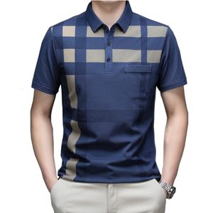 Men's Polos Summer Men's Polo Shirt High Quality Brand Cotton Short Sleeve Pocket Men's Polo Shirt Casual Stripe Polo Shirt Men's Clothing 230412