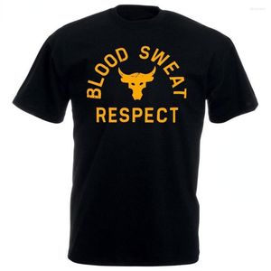 Herren T-Shirts Männer Projekt Rock Blut Schweiß Respekt Grafik