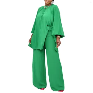 Abbigliamento etnico Set da due pezzi Tuta da donna Abiti autunnali Elegante africano per feste casual Maglie a maniche lunghe Pantaloni Abiti Abiti