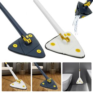 Mops Cleaning mop with 360 ° rotation super absorbent triangular mop folding automatic extrusion household wall cleaning tool 230412