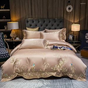 Bedding Sets Set Luxury Nordic Royal Embroidery Long-staple Cotton Duvet Cover Bed Sheet And Pillowcases Comforter