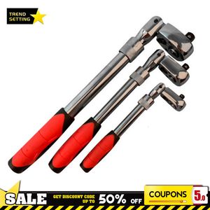 Electric Wrench 1/4 1/2 3/8 72-Tooth Carbon Steel Retractable Ratchet Automatic Quick Release Spanner Multifunctional Hand Tool 230412