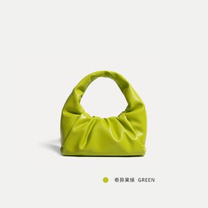 bolsa de ombro cowhorn nuvem cesta portátil de grande capacidadebolsa versátil chique bolsa feminina cross border nova tendência da moda bolsa crossbody macaron branco verde