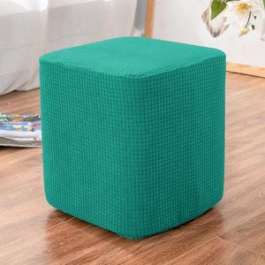 Coprisedie Copertura jacquard per poggiapiedi ottomano sedile portaoggetti fodera protezione divano poggiapiedi impermeabile 1 pz