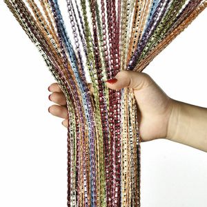 Sheer Perdeler 1x2m Glitter String Kapı Pencereleri Asmak Boncuklu Decors Perde Yaz Ekran Pubsel Panel Ev Dekoru 230412