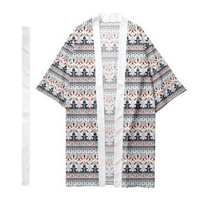 Roupas étnicas Homem de quimono com cinto yukata samurai traje haori obi feminino cardigan japonês japonês japonês