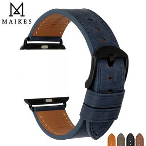Titta på Bands Watchband för Watch Band 49mm 44mm 40mm 41mm 42mm 45mm 38mm Series 8 7 SE 6 5 4 3 2 Cow Leather Watch Strap 230411