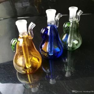 Mini pipa da fumo Bong in vetro narghilè Mini vaso a forma di pera in metallo colorato