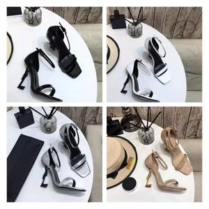 2023 Boots Luxury Designer Women Dress Shoes Opyum حذاء أصلي من الجلد العالي الكعب المعدني الكعب القابل للتعديل