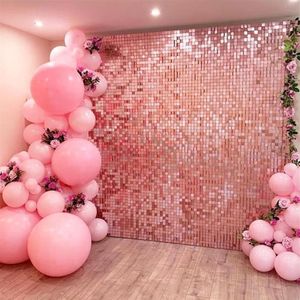 Party Decoration Sequin Backdrop Bakgrundsgardin Bröllopsdekor Baby Shower Wall Glitter Birthday3008