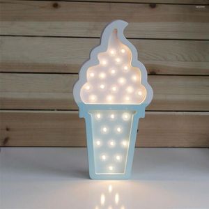 Nattlampor LED -glassatmosfärljus med hänghål trä bordslampor gåva hängande dekor för bröllop födelsedagsfest