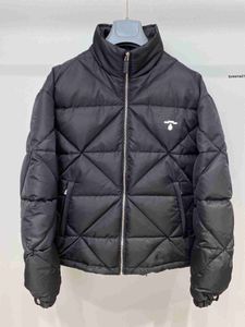 Men's Down Parkas Winter Designer Jacket Stylish Lozenge Ed High Quality Windbreak Nylon Warm White Goose Us Size Mens Outdoor Stand-up