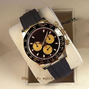 2023 QC Check Luxury Mens Watch Ceramic Bezel Movimento Automático Vidro de Safira Todos os Mostradores Funcionam em Aço Inoxidável Pulseira de Borracha Homens Relógios de Pulso