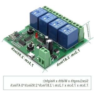 IoT DC 5V/7-32V 4-Channel 3-Models 4-Relay WIFI 433Mhz Remote Switch Universal Module Smart Home Accessories Dlskr