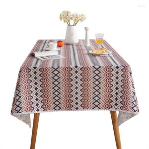 Table Cloth Ly Arrive Bohemian Style Printing Wave Side Decorative Picnic 2023