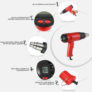 Freeshipping 1800W Electric Hot Air Tool LCD Display Värmeverktyg Temperaturstyrd Lödning Krympning Svetsning Termisk kraft Xuhew