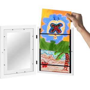 Picture Frames Children Art Frametory Projects 83x118 Kids Magnetic Front Opening Tempered Glass For Drawing Paintings Pictures 230411