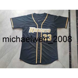 희귀 야구 저지 남성 청소년 여성 빈티지 UCF 기사 33 Murray 8 Lerner High School Jerseys Size S-5XL 이름 또는 번호