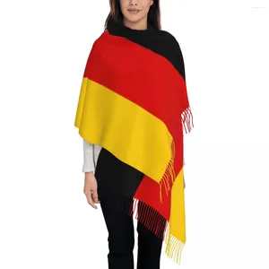 Scarves Womens Tassel Scarf Germany German Flag Long Winter Warm Shawl And Wrap Patriotic Gifts Pashmina