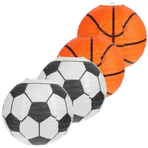 Castiçais de futebol pendurado lanterna decoração lanternas papel esporte-temático esportes basquete