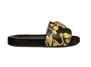 Luxury Slides Brand Head Gold Shoes House Slippers Sandles For Women Designer Dimension New Style Home Outdoor Sliders Mens Pool Slides Rubber Flat Non-Slip Classic