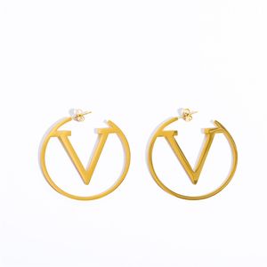 Fashion gold hoop earrings for Women charm earrings designer jewelry women Party Wedding Loves gift engagement Jewelry for Bride stud earrings luxury earrings