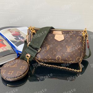 Çok Pochette Yüksek Kaliteli Crossbody Cüzdanlar Kadın Chian Cüzdan Lüks Tasarımcı Çantalar Eski Çiçek Omuz Çantası Moda Çanta Çanta Straps 01