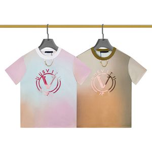 T-shirt firmata in edizione limitata 2023 coniglio anno nuove coppie tees street wear camicia moda estiva splash-ink lettera stampa design coppia maniche corte