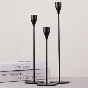 Candle Holders 3pcs Metal Candlestick Ornament Stable Set Stand Holder Atmosphere Props Table For Home Furnishing Decoration