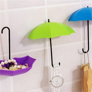 Ganchos trilhos 3pcs/conjunto guarda -chuva colorido gancho de parede chave de cabelos Organizador de porta decorativa cabide da porta pc8734281