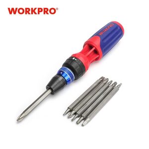 Screwdrivers WORKPRO Ratcheting Set 12 in 1 Bit With Quick-load Mechanism S2 Bits Kit 230412