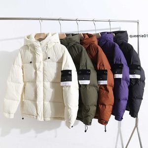 Men's Down Parkas Designer Clothes Top Quality Stone Jackets Mens Womens Coats White Duck with Badge Winter Outwear Parka Oversized Lady Size M-3xl