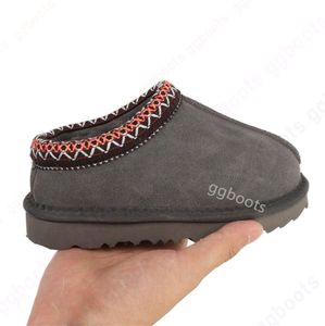 Barn toddleruggsity tasman ii tofflor tazz baby skor kastanj päls glider fårskinn skjuling klassisk ultra mini boot vinter mules slip-on ull liten stor 902ess