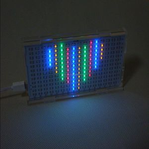 Freeshipping AS1216 Crystal Dijital Seviye Metre Müzik Spektrum Analizör Ekran Amplifikatör AMP KTV WOGFA için LED Ses yanıp sönüyor