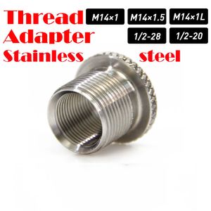 Stainless Steel Filter Thread Adapter 1/2-28 to 5/8-24 M14x1.5 x1 SS Solvent Trap Adapter For Napa 4003 Wix 24003