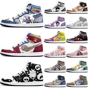 Nowe klasyki DIY Classics Buty sportowe buty do koszykówki 1s mężczyźni kobiety Antiskid Anime Dostosowane trampki figurowe 0001R03J