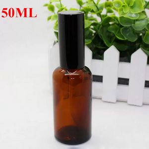 Classic 264pcs/Lot 50ml Glass Spray Bottle For Essential Oil Glass Bottle with Black or Golden Pump Sprayer 50 ml And Lid