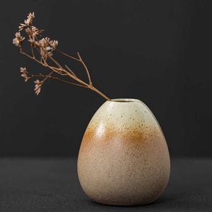 Vases Japanese Zen ceramic vase dried flower vase desktop hydroponic small vase home decor living room decorative art ornaments P230411