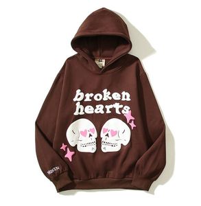 NL326 broken hearts skull man Sweatshirt women hooded pullover mens hoodie jumper designer hoodies streetwear Men's Clothing