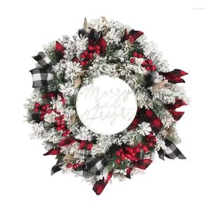Kwiaty dekoracyjne wieniec świąteczny do drzwi frontowych sztuczne girlandę wielokrotne użycie dekoracji na ścianę