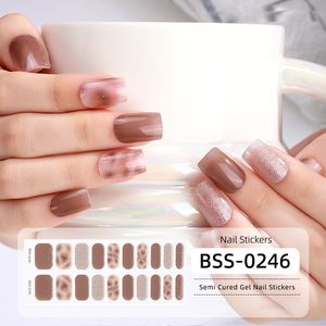 3 style Nail Stickers of 60pcs Fashion Nail Polish Self Adhesive Manicure Decoracion Nail Strips Nail Sticker set Nail Accesoires