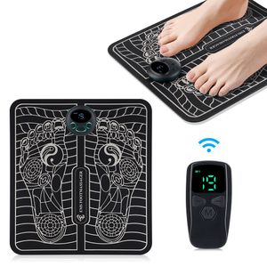 Foot Massager Remote Control EMS Foot Massager Pad Pulse Physiotherapy Microcurrent Electric Feet Massage Mat Muscle Stimulator Relieve Pain 230411