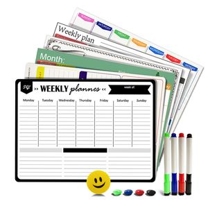 Whiteboards A3 Magnetic Weekly Monthly Planner Whiteboard Kylskåp Magnet Flexibelt dagligt meddelande Ritning Kylskåp Bulletin White Board 230412