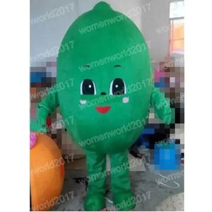Halloween zielona cytryna Mascot Costume Cartoon Postacie stroje Suit Dorośli rozmiar strój urodzinowy Boże Narodzenie Fanta sukienka dla mężczyzn kobiety