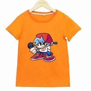 Tシャツ金曜日の夜、男の子と女の子のためのファンキンプリントジャケットスポーツカジュアルTシャツ夏の短袖の子供用夏の服230412